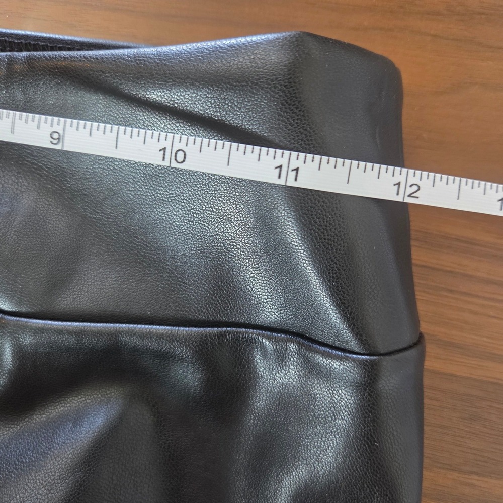 Abercrombie Fitch Faux Leather Leggings Small High Rise Lined Black - Picture 6 of 6